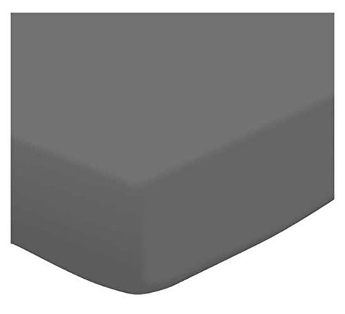 SHEETWORLD.COM 100% 24 38, SheetWorld Fitted Cotton Flannel Portable Mini Crib Sheet x Flannel - Dark Grey, Made in USA