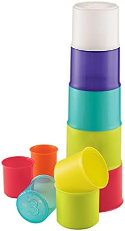 Early Learning Centre Stacking Cups, Sensory Problem-Solving Baby Toy, 10 Colorful Cups with Numbers for Kids 06 Months