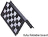 8x8 Checkers Draught Board Game - 64 Squares, 12 Black & 12 White Pieces, Extendable 9x9 Inch Board
