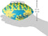 Wahu 100% Waterproof Mini Beach Football - 6.5" Teal/Yellow Outdoor Mini Football for Pool and Beach Play.