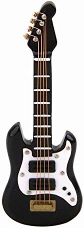 EatingBiting 1:12 Dollhouse Miniature Bass Guitar - Handcraft Musical Instrument for Dollhouse Furniture, 8.5cm