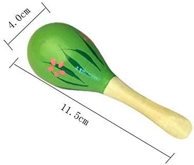 Mini Wooden Maracas Rattles, Egg Shaker Kids Musical Party Favor, Kid Baby Shaker Sand Hammer Toy