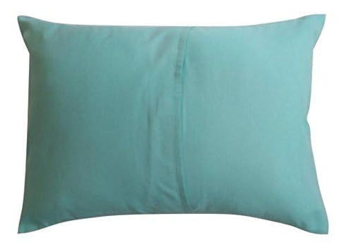 Ella & Max Toddler Pillowcase Aqua Color for 13x18 & 14x19 Toddler Pillows - Easy to Wash, Handmade in USA