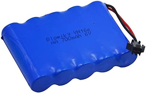 Blomiky 2 Pack 6.0V 700mAh Ni-CD AA Rechargeable Battery Pack, Fit for Old Version 11.5Inch Amphibious Stunt RC Cars