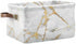 White Gold Marble Storage Basket Bin - Large Fabric Toys Storage Cube Box for Nursery Bedroom