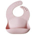 mushie Adjustable Fit Silicone Baby Bib | Waterproof Bibs (Blush)