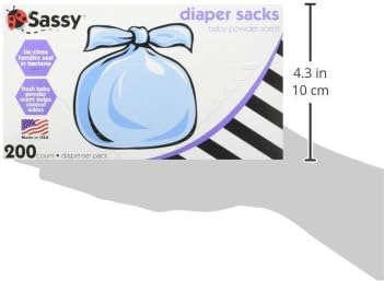 200 Count, Packaging Sassy Baby Disposable Diaper Sacks, may vary