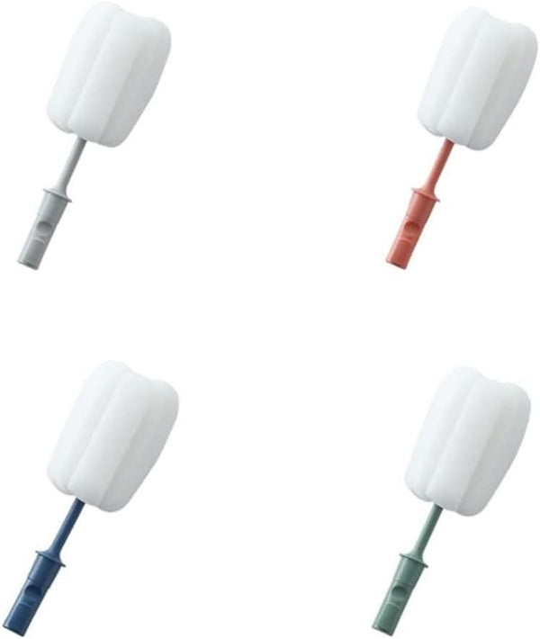 SHUILING 2pcs Brush Cleaning Set Detachable Sponge Cleaning Brush Non Scratch Glassware Bottle