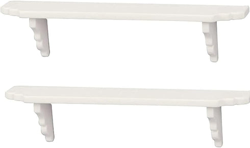 YuanHolumid 2Pcs White Dollhouse Wall Shelf,Doll House Storage Wall Shelf for Kitchen Scene