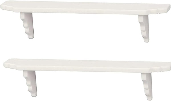 YuanHolumid 2Pcs White Dollhouse Wall Shelf,Doll House Storage Wall Shelf for Kitchen Scene