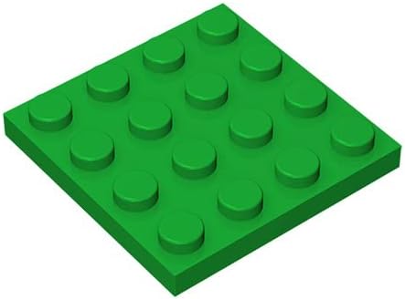 Classic Building Plate 4x4,100 Piece, Compatible with Lego Parts and Pieces 3031, Creative Play Set - 100% Compatible with All Major Brick Brands(Colour:Green)
