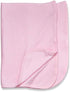 Baby Jay 100% Cotton Receiving Blanket, Blue, Pink or White, Boy Girl (Pink)