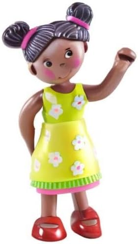 HABA Little Friends Naomi - 4" Girl Dollhouse Toy Figure with Pig Tails