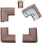 Roving Cove HeftyFit Corner Protector for Baby, 4 Large Corners, Heavy-Duty Soft Rubber Foam, Coffee Brown