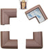 Roving Cove HeftyFit Corner Protector for Baby, 4 Large Corners, Heavy-Duty Soft Rubber Foam, Coffee Brown