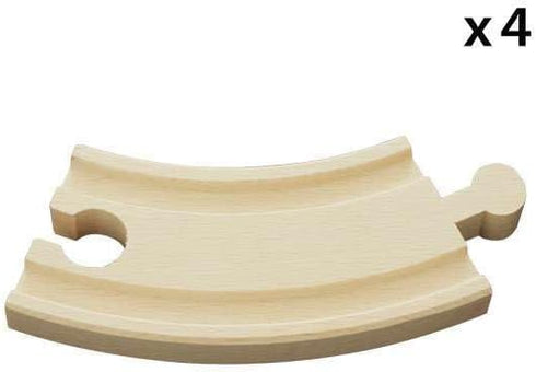 33337 4-Piece Set 3+ B08J88V5QW BRIO World - Premium Short Curved Tracks - Wooden Train Toy for Kids & Toddlers | Age |