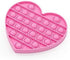 Pink Heart Pop Bubble Fidget Sensory Toy for Kids, Xmas Gift with Alphabets, Birthday Party Prize