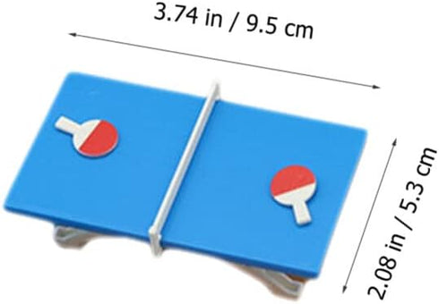 Doll House Accessories Miniature Table Tennis Set, Basketball Hoop & Fun Sports Novelty Ball Bats