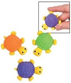 12 Turtle Erasers