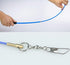 19.6 FT Silk-Like Blue Dragon Poi, Flinging Dragon Spiral Practice Ribbon Streamer with 90 cm Handstick Rod + Travel