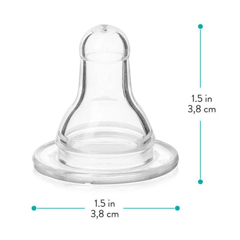8 6 Pack,Clear,6 Count (Pack 1) Evenflo Feeding Classic BPA-Free Silicone Fast Flow Nipples - Months+