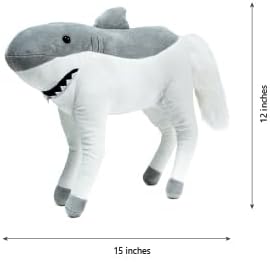 Randimals Plush Toy Stuffed Animal Mix - Horse & Shark Hybrid Stuffed Animals for Girls & Boys - Huggable & Soft Animal