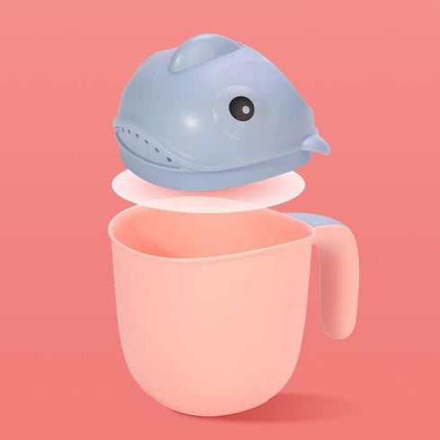 Surakey Baby Shampoo Spoon Tub Rinse Cup Waterfall Rinser Bath Shower Cup Cartoon Clownfish Wash Hair Bathing Flusher