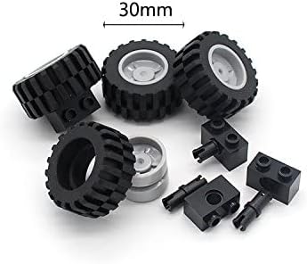 Traffic Light, Tires Bulk Lot - Building Bricks Block Education Wheels Set Toy Compatible with Major Brands, 52 pcs