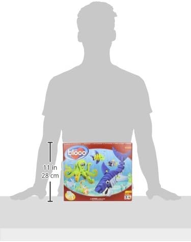 Bloco Toys 235 Pieces - Marines Creatures STEM Toy, DIY Educational Building Construction Set