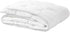Generic Quilted Crib Duvet Insert White Comforter with Gray Trim Soft Breathable Lightweight