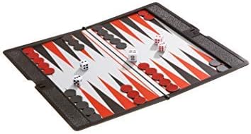 Backgammon Game Set - Mini Magnetic Travel Board Game for Family and Party