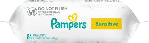 1X Pack 84 Count Pampers Baby Wipes Sensitive Perfume Free Pop-Top