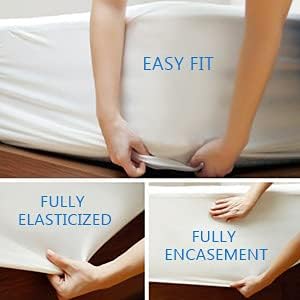 SHEETWORLD.COM 100% 28 52 SheetWorld Waterproof Fitted Crib and Toddler Mattress Protector Pad Cover, Bamboo Jacquard