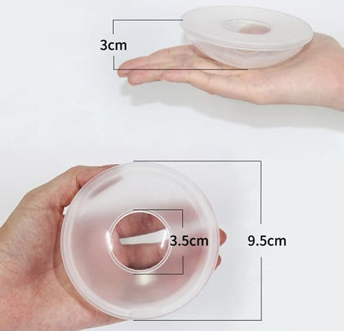 Chargenyang 2-Pack Breast Shells Nursing Cups Milk Saver Protect Sore Nipples for Breastfeeding Collect Breastmilk