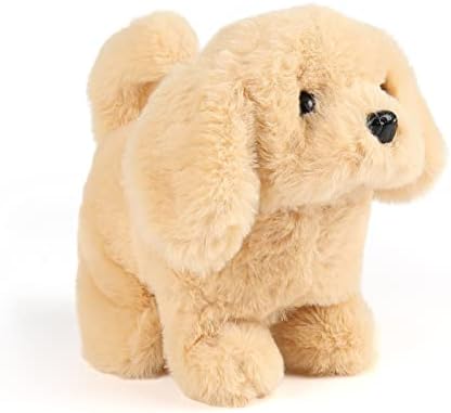 Hopearl Walking Dog Golden Retriever Interactive Electronic Pet Plush Toy Puppy with Moving Head for Toddlers
