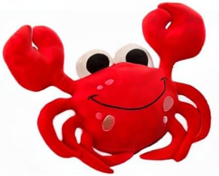 XIYUAN 24 inch Crab Plush Toy, Crab Plush Pillow, Super Soft Marine Life Plush Stuffed Animal Cushion for Boys