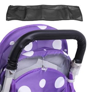 Baby Stroller Handle Covers, Waterproof PU Leather Armrest Handle Sleeve Cover for Infant Toddler Pram