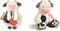Itzy Ritzy Cow Plush Bundle - Includes Cow Lovey with Teether & Cow Plush