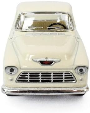 KiNSMART 1955 Chevrolet Stepside Pickup Truck, 5 Inch, 1:32 Scale Die Cast Metal, White