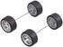 1 Pair Alloy Wheels Rims Tires Set 1:64 Scale, Rubber Tires for Model Alloy and Accessories, Wheels and Tires