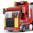General Jim's Big Red Semi-Truck Building Blocks Vehicle | Compatible with Lego and Major Brick Brands