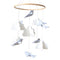 Baby Crib Mobile (Birds and Clouds) - Nursery Decor Ceiling Mobile for Boys & Girls - Grey & White Crib Accessories