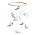 Baby Crib Mobile (Birds and Clouds) - Nursery Decor Ceiling Mobile for Boys & Girls - Grey & White Crib Accessories