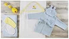 Bambini Hooded Towel Bundle - Bath Mittens, Blanket, and Robe Included
