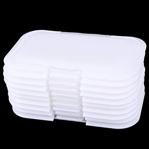 SylvanFactory 1/5/10pcs Hot! Reusable Baby Wipes Lid Wet Cover Portable Child Tissues Box Mobile Paper Tissue Box(C)