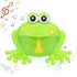 HengGL 24 Light Up Baby Bath Bubble Toys,Tub Big Frog Automatic Bubble Maker Blower with Music Baby Fun Shower Toys