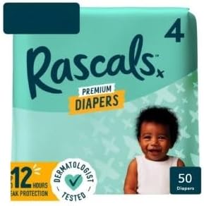 Generic Rascal + Friends Premium Diapers, Size 4, 50 Count (Two Packs of