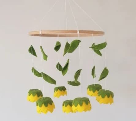 Handcrafted Sunflower Crib Mobile - Floral Nursery Decor