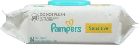 1X Pack 84 Count Pampers Baby Wipes Sensitive Perfume Free Pop-Top