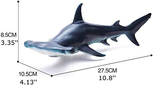 Gemini & Genius Great White Shark Hammerhead Shark Toy Set - 10 Inches Ocean Model Educational Figures